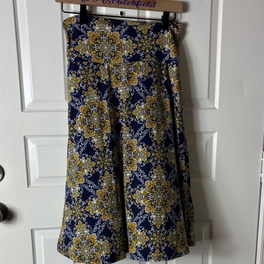 Colette medium Floral Navy and Yellow Skirt
